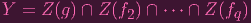 Y  = Z (g ) ∩ Z (f2) ∩ ⋅⋅⋅ ∩ Z (fq)
